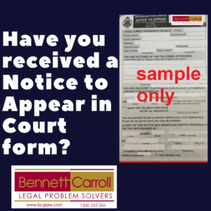 Notice to Appear by a Police Officer