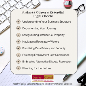 Business Owner's Essential Legal Check: Navigating Legality with Bennett Carroll Solicitors Comprehensive Checklist