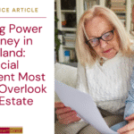 Person signing an Enduring Power of Attorney document with support from a trusted advisor, representing future legal and health planning in Queensland in Brisbane, Gold Coast, Sunshine Coast