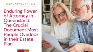 Person signing an Enduring Power of Attorney document with support from a trusted advisor, representing future legal and health planning in Queensland in Brisbane, Gold Coast, Sunshine Coast
