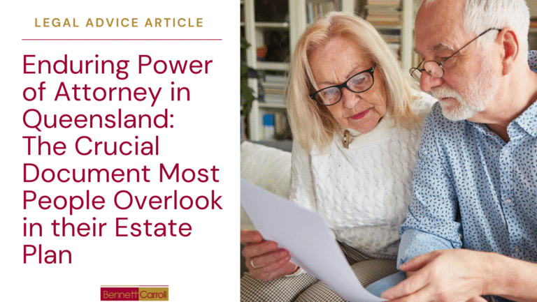 Person signing an Enduring Power of Attorney document with support from a trusted advisor, representing future legal and health planning in Queensland in Brisbane, Gold Coast, Sunshine Coast