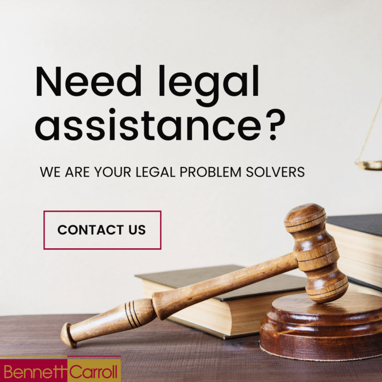 At Bennett Carroll Solicitors, our experienced legal team serves clients across Queensland, including Brisbane, Gold Coast, Sunshine Coast, Ipswich, and regional areas. Our dedicated solicitors, lawyers, conveyancers, and legal consultants specialise in family law, commercial law, wills and estates, litigation, property and conveyancing law, criminal and traffic law, and dispute resolution. Combining decades of legal expertise with modern, flexible service options—including phone, email, video consultations, and onsite visits—our Queensland-based law firm offers personalised, practical legal advice tailored to individuals, families, and businesses. Whether you’re looking for trusted Brisbane family lawyers, expert Gold Coast commercial law solicitors, Sunshine Coast conveyancers, or Ipswich litigation lawyers, Bennett Carroll Solicitors is your reliable legal partner for efficient, clear, and accessible legal support. Contact our full-service Queensland law firm today to meet our team and discuss your legal needs.