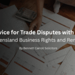 • A practical guide for Queensland businesses on how to legally resolve trade disputes with suppliers. Learn your rights under the Competition and Consumer Act 2010 and contract law, including the process for claiming damages for non-delivery, quality defects, or breach of exclusivity, and when to engage commercial litigation lawyers for mediation or court action in QLD.